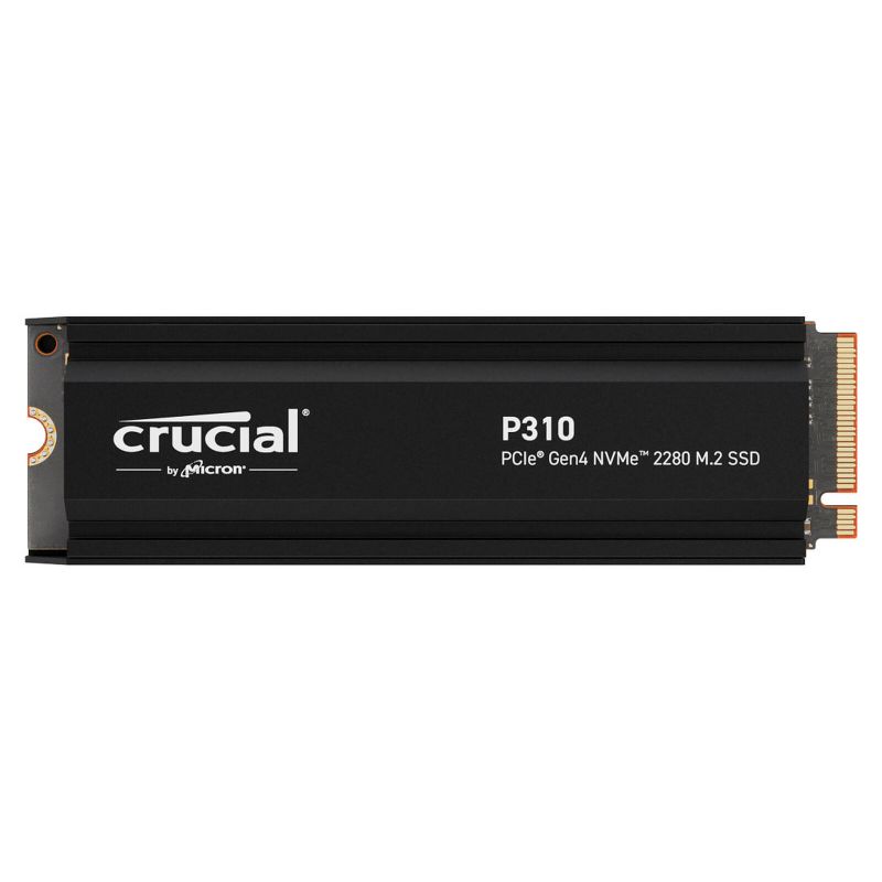 SSD NVME CRUCIAL P310 2To (2000 Go) PCIE GEN4 2280 Avec dissipateur (PS5 compatible)