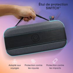 Etui de protection et transport - Zipper Orange/Bleu (Switch 2 / Switch / OLED)