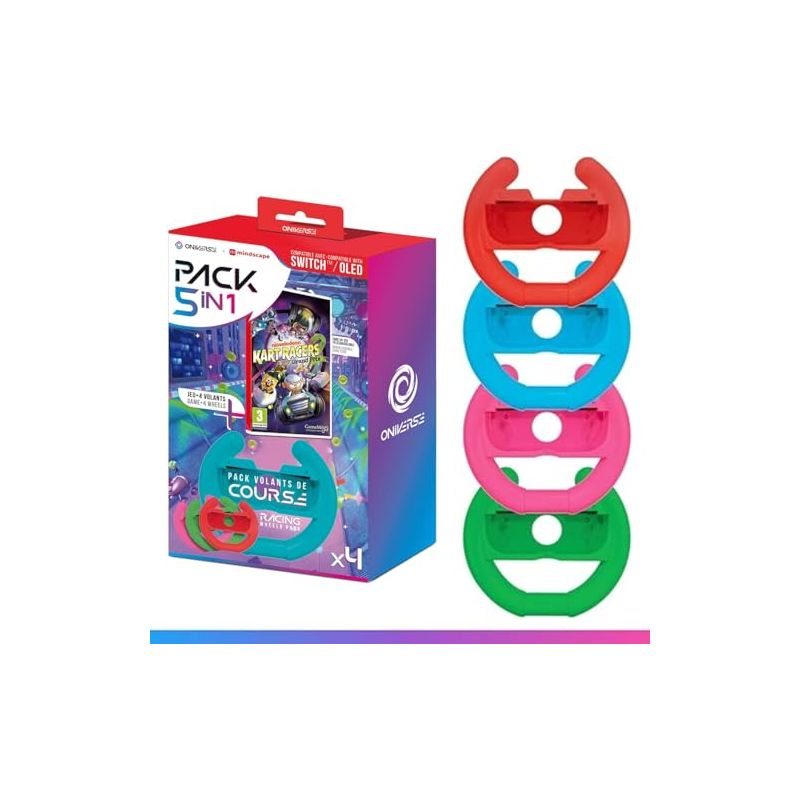 undle Code de Jeu Nickelodeon Kart Racers 2: Grand Prix + 4 volants (SWITCH)