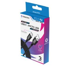 Câble de charge ONIVERSE USB-A vers Micro-USB - 3 mètres - Noir