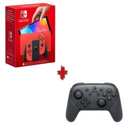 CONSOLE NINTENDO SWITCH OLED ( MARIO RED EDITION) OCC + MANETTE NINTENDO SWITCH PRO OCC