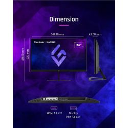 ECRAN GAMING ViewSonic 24" LED - VX2479-HD-PRO / 1080P / 180HZ / IPS / FREE SYNC/ HDR10