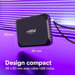 DISQUE SSD EXTERNE CRUCIAL X9 2TB PORTABLE SSD - USB 3.2 GEN 2