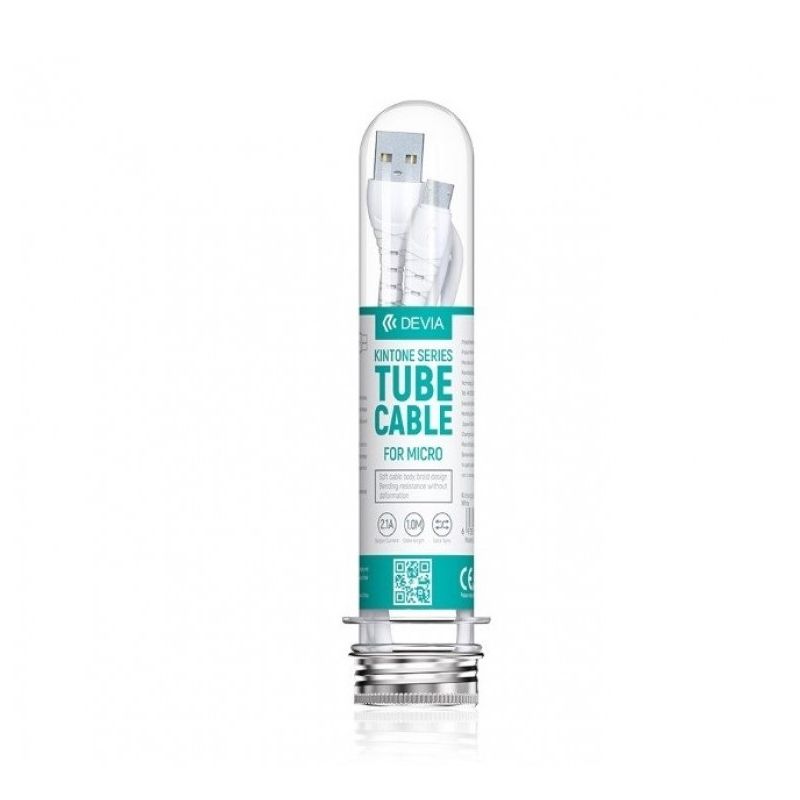 DEVIA Tube Cable Micro 1m 2,1A