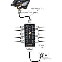 ADAPTATEUR ARGB 1 VERS 10 ( 3PIN 5V )