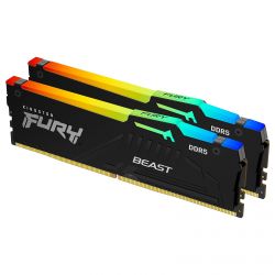 DDR 5 6000 MHZ KINGSTON FURY BEAST RGB 32 GO (2 X 16 GO) CL30 - KF560C30BBEAK2-32