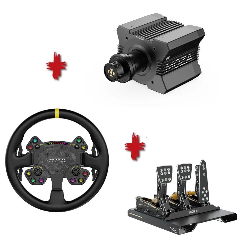 BUNDLE DIRECT DRIVE MOZA R12 + VOLANT RS V2 + PEDALIER CRP
