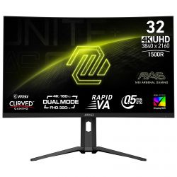 ECRAN GAMING 32" INCURVE MSIMAG 321CUPDF / 3840x2160@160HZ/1920x1080@320Hz (DualMode) / HDMI / DISPLAY PORT