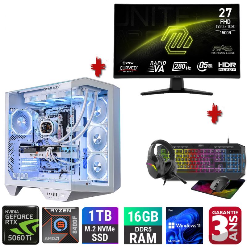 PACK PC GAMER SHADOW X ( ECRAN + PC GAMER + PACK 4 EN 1)