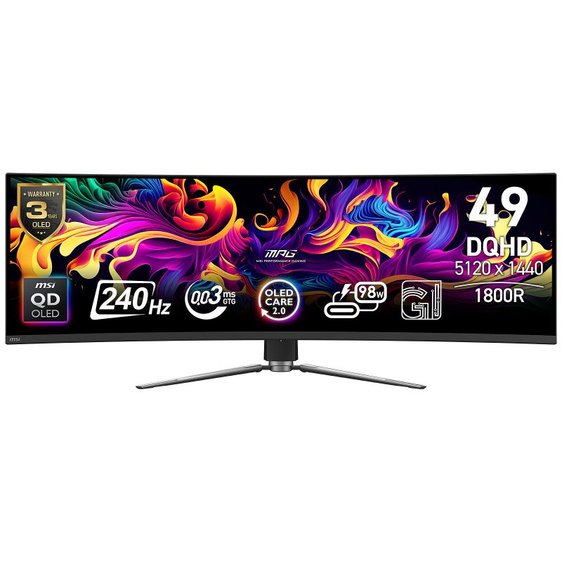 ECRAN GAMING 49" MSI LED - MPG 491CQPX QD-OLED