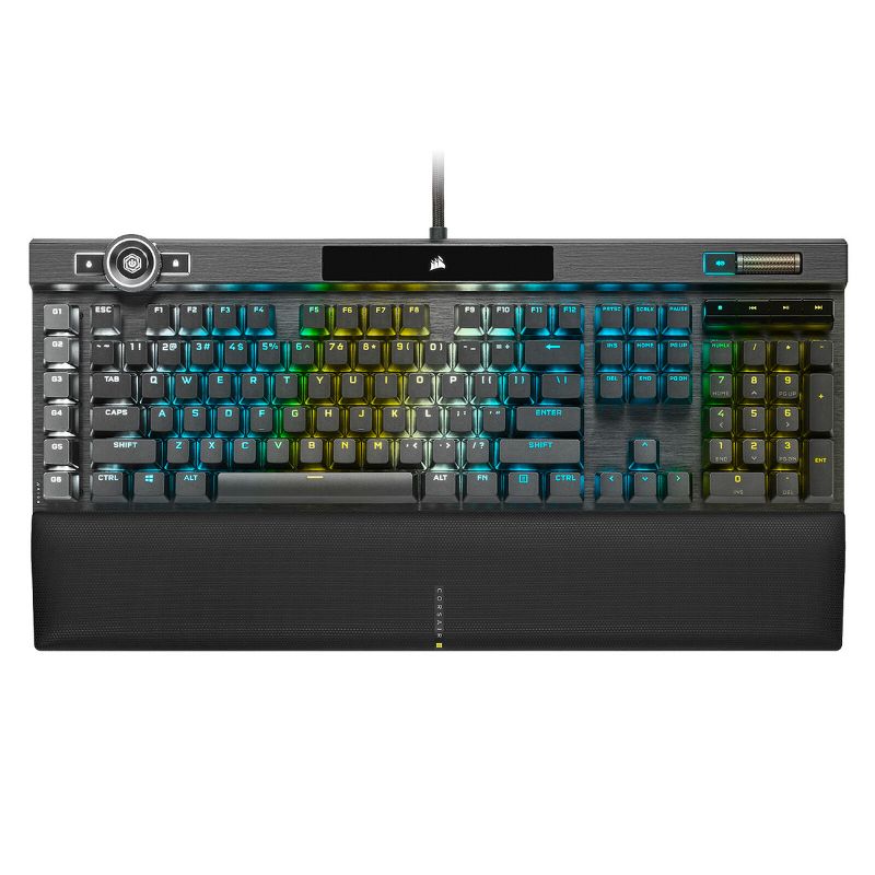 CLAVIER CORSAIR K100 RGB Optiques-Mécaniques OPX: Ultrarapides et Linéaire, Double Injection PBT AZERTY, Noir