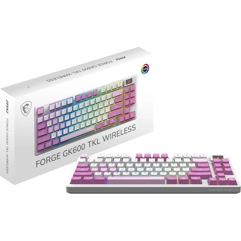 CLAVIER MECANIQUE MSI FORGE GK600 TKL W VIOLET FR