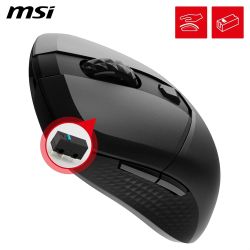 SOURIS GAMING MSI VERSA 300 WIRELESS + Bluetooth + USB Type-C Optique 8000 DPI