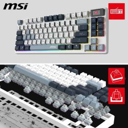 CLAVIER MECANIQUE MSI FORGE GK600 TKL W SKY FR