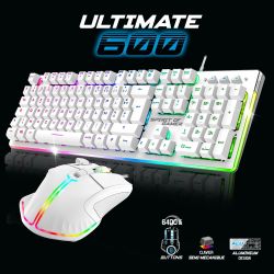 PACK CLAVIER / SOURIS GAMER SOG ULTIMATE 600 FILAIRE BLANC