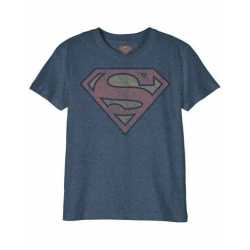 T-SHIRT ENFANT - DC COMICS -  SUPERMAN LOGO GRUNGE (6 ANS)