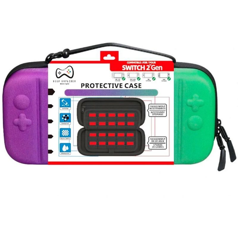 Sacoche Deep Explorer Protective ( Case violet/ Green) Switch 2