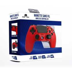 MANETTE PS4 SANS FIL  ROUGE POUR + 3.5MM  PRISE JACK POUR CASQUE PS4