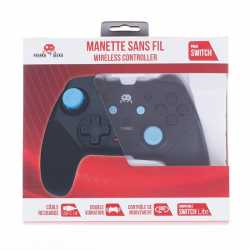 MANETTE SANS FIL NOIRE ET BLEUE POUR SWITCH AVEC CABLE 1M