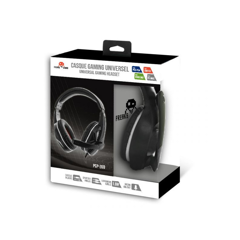 CASQUE DOUBLE PCP-200 AVEC SPLITTER POUR PC/PS4/PS5/XBOXONE/SERIESX/SWITCH