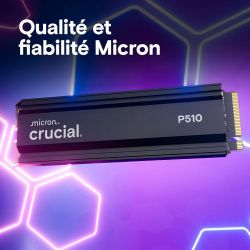 SSD NVME Crucial P510 2 To 2280 - Avec dissipateur