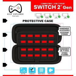 SACOCHE DEEP EXPLORER PROTECTIVE CASEPréformé Avec Reliefs Des Boutons (noir /Rouge )SWITCH 2