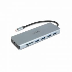 hub & concentrateur DICOTA D32065 USB 3.2 Gen 1 (3.1 Gen 1) Type-C Argent