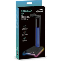 Speedlink EXCELLO NX RGB Headset Stand, USB 2.0 Hub, black