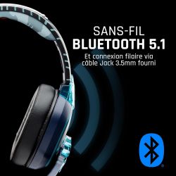 Casque Lexip x Tsume sans fil - Kakashi Desing - POUR PS4/PS5/XBOXONE/SERIESX/SWITCH/PC