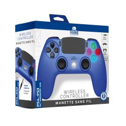 MANETTE PS4 SANS FIL BLUETOOTH BLUE METAL + 3.5 MM JACK PS4