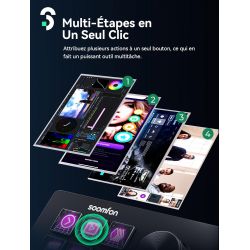 SOOMFON Stream Controller SE, Stream Studio Deck 6 LCD Touches Macro 3 Boutons 3 Potentiomètres