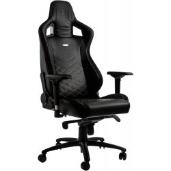 SIEGE GAMING Noble Chairs EPIC Series - Noir/Or/Simili Cuir/4D
