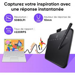 Tablette graphique XPPEN Deco 640 5080LPI/6"/Noir