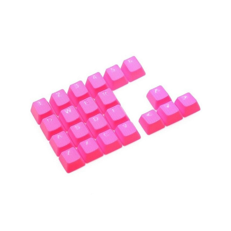 KEYCAPS TAI-HAO DOUBLE SHOT 22 TOUCHES AVEC GRIP GOMME NEON PINK