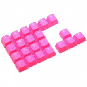 KEYCAPS TAI-HAO DOUBLE SHOT 22 TOUCHES AVEC GRIP GOMME NEON PINK