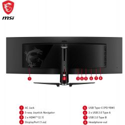 ECRAN GAMING MSI 49" MPG 491CQP QD-OLED