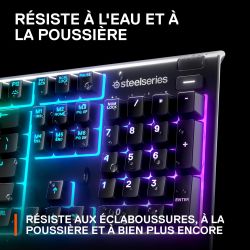 CLAVIER GAMING SteelSeries Apex 3 - Illumination RVB sur 10 Zones - Repose-Mains Magnétique Premium