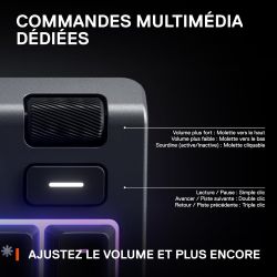 CLAVIER GAMING SteelSeries Apex 3 - Illumination RVB sur 10 Zones - Repose-Mains Magnétique Premium