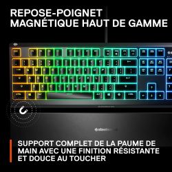CLAVIER GAMING SteelSeries Apex 3 - Illumination RVB sur 10 Zones - Repose-Mains Magnétique Premium