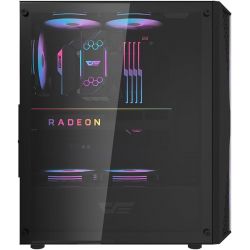 BOITIER DF DK352 GLASS BLACK + 4 ARGB FAN