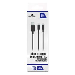 CABLE FAST CHARGE 3M POUR 2 MANETTES PS5/PS5 SLIM TYPE C TYPE C