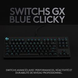 CLAVIER GAMING PC LOGITECH G PRO TKL - NOIR/RGB/FILAIRE