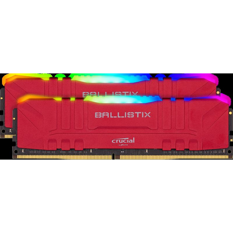 DDR 4 3600 MHZ 16 GO (2X8GO) BALLISTIX RED RGB