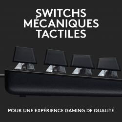 CLAVIER GAMING RETROECLAIRE MECANIQUE LOGITECH G G413 SE - NOIR
