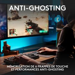 CLAVIER GAMING RETROECLAIRE MECANIQUE LOGITECH G G413 SE - NOIR