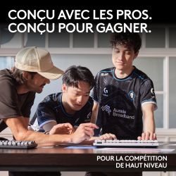 CLAVIER GAMING LOGITECH G PRO X 60 TKL RF SANS FIL AZERTY NOIR