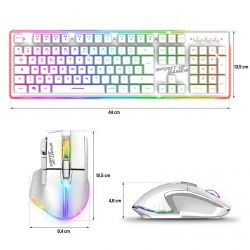 PACK CLAVIER / SOURIS GAMER SOG ULTIMATE 600 SANS FIL BLANC
