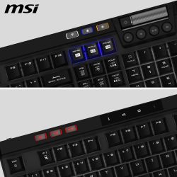 Clavier Gamer mecanique sans fil Bluetooth MSI Strike Pro Silent RGB (Noir)