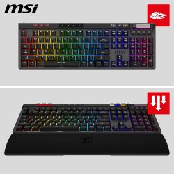 Clavier Gamer mecanique sans fil Bluetooth MSI Strike Pro Silent RGB (Noir)
