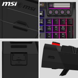 Clavier Gamer mecanique sans fil Bluetooth MSI Strike Pro Silent RGB (Noir)